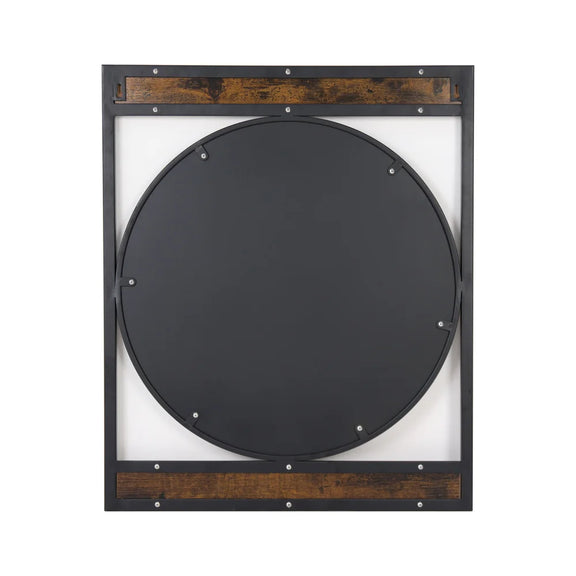 Miroir bois et fer derrière