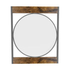miroir bois et fer