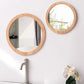 Miroir Bois Rond Salle De Bain en situation (beige)