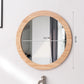 Variante 3 du Miroir Bois Rond Salle De Bain beige