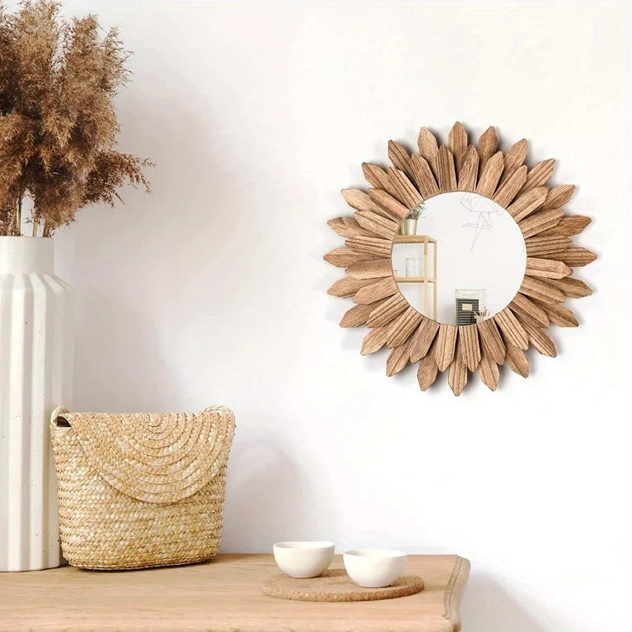 Variante 1 du miroir bois rustique