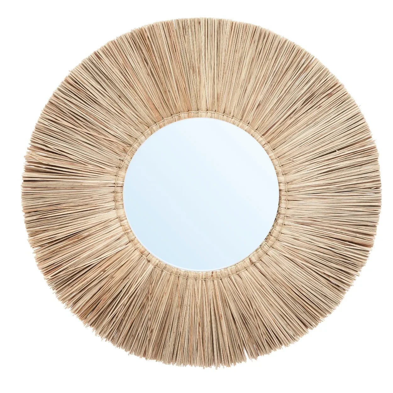 Miroir en herbe Alang Alang rond 50 cm