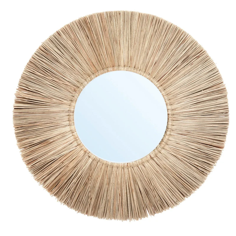 Miroir en herbe Alang Alang rond 50 cm
