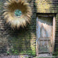 Miroir en herbe séchée naturel 90 cm forme profonde
