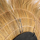 Miroir en herbe séchée naturel 90 cm forme profonde