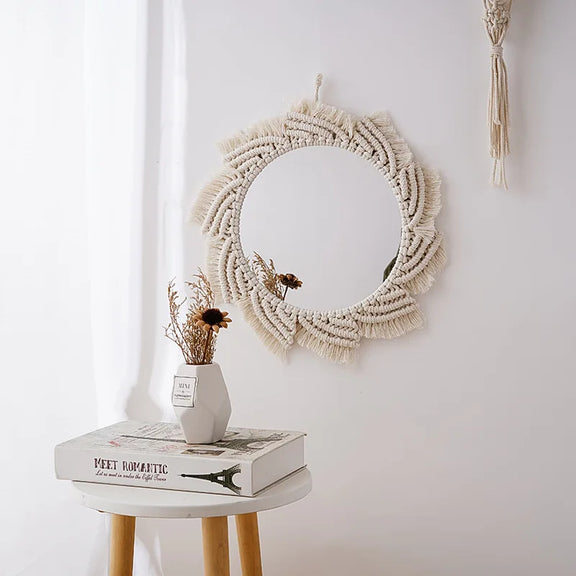 miroir macramé design en situation 2