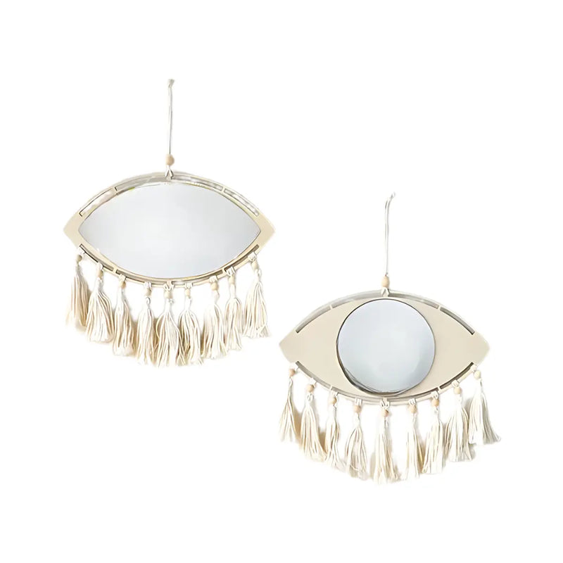 Miroir macramé œil