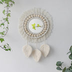 Miroir macramé plume en situation