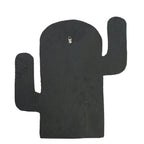 Miroir mural cactus en coquillages cauris blanc 40x38 cm avec ardoise en bois noire