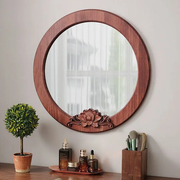 Seconde variante du miroir mural cadre bois.