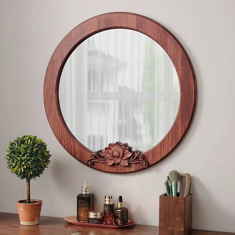 Seconde variante du miroir mural cadre bois.