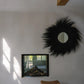 Miroir mural en rayung noir 100 cm – Modèle Simba