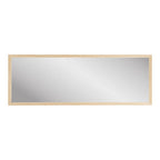 Miroir mural rectangulaire en bois clair naturel 45x110 cm