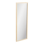 Miroir mural rectangulaire en bois clair naturel 45x110 cm