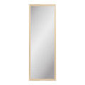 Miroir mural rectangulaire en bois clair naturel, 45x110 cm