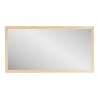 Miroir mural rectangulaire en bois clair naturel 45x75 cm