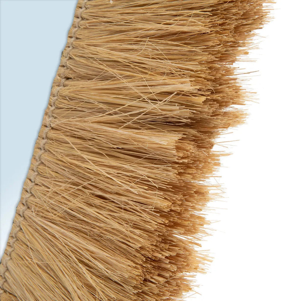 Trimming à franges de couleur beige pour Miroir mural rond en fibres naturelles Ø62 cm