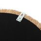 Miroir mural rond en raphia naturel et coquillages 60 cm