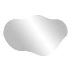 Miroir organique en aluminium et verre 40x60 cm, argenté et irrégulier