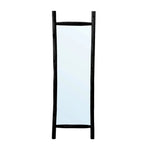 Grand miroir sur pied rectangulaire en teck noir recyclé 170x57 cm