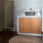 Miroir sur pied en teck naturel 170 cm pour chambre