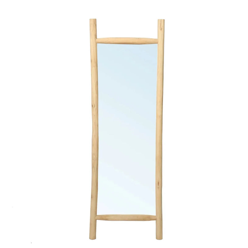 Miroir sur pied en teck naturel 170 cm pour chambre