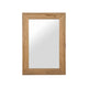 Miroir rectangulaire en bois 100 cm avec cadre en bois massif, fond blanc.