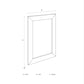 Schéma technique du miroir rectangulaire en bois 100 cm avec ses dimensions détaillées.