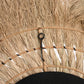 Miroir rond 90 cm en herbe naturelle tressée
