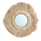 Miroir rond 90 cm en herbe naturelle tressée