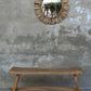 Miroir rond en bois naturel 60 cm