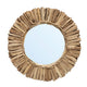 Miroir rond en bois naturel 60 cm