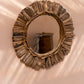 Miroir rond en bois naturel 60 cm