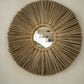Miroir rond en herbe Alang Alang naturelle 35 cm