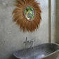 Miroir rond en herbe naturelle 130 cm fait main