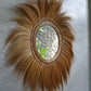 Miroir rond en herbe naturelle 130 cm fait main
