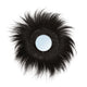 Miroir rond en herbe de Rayung noire 70 cm mural