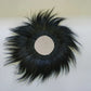 Miroir rond en herbe de Rayung noire 70 cm mural