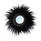 Miroir rond en herbe séchée noire 90cm