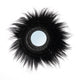 Miroir rond en herbe séchée noire 90cm