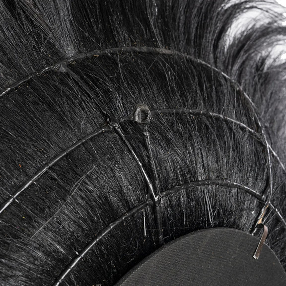 Miroir rond en herbe séchée noire 90cm