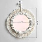 Miroir rond macramé dimensions