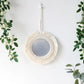 Miroir rond macramé en situation