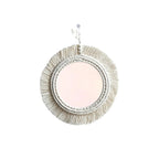 Miroir rond macramé
