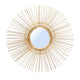 Miroir rond en rotin naturel 85 cm – esprit vintage