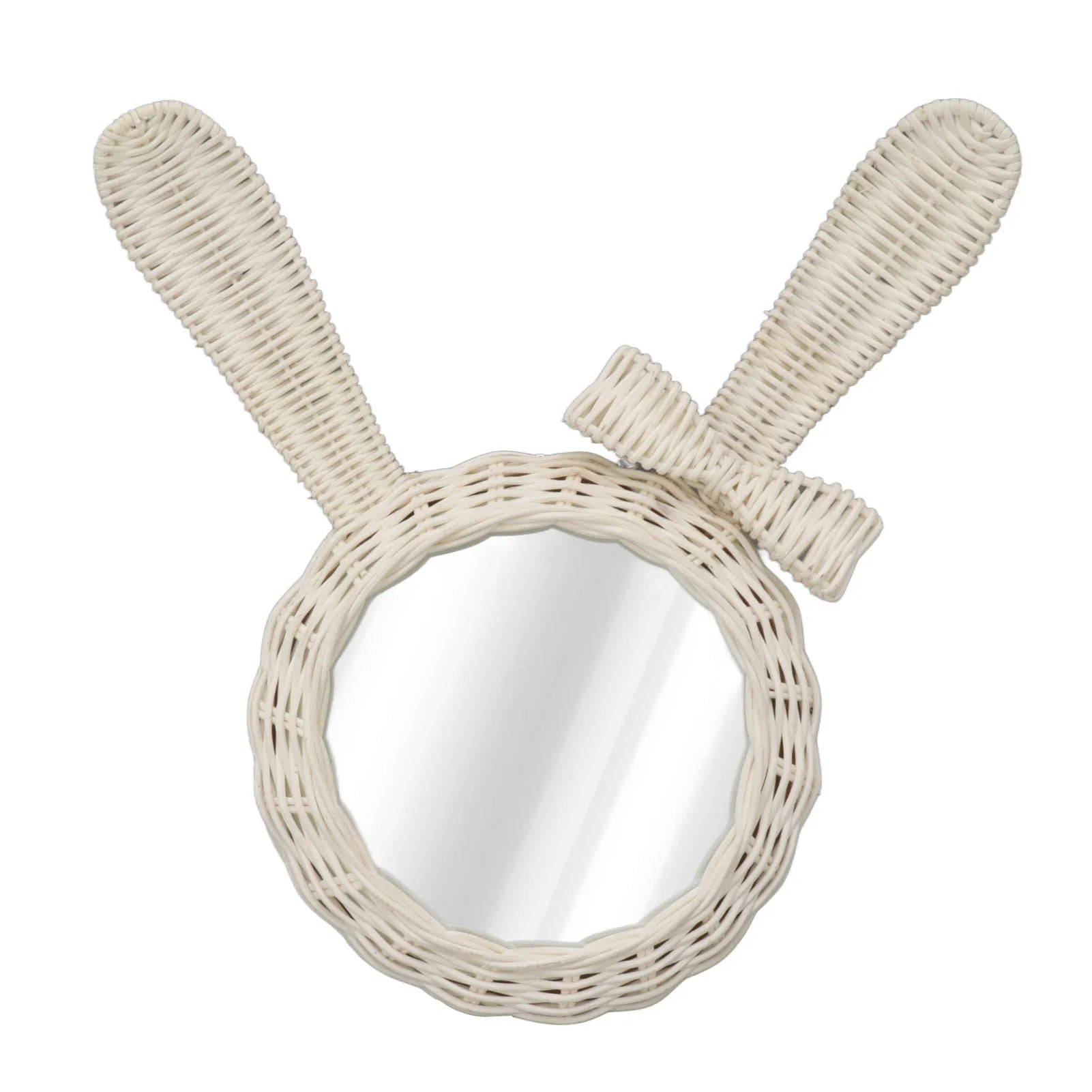 Le miroir rotin lapin lanc