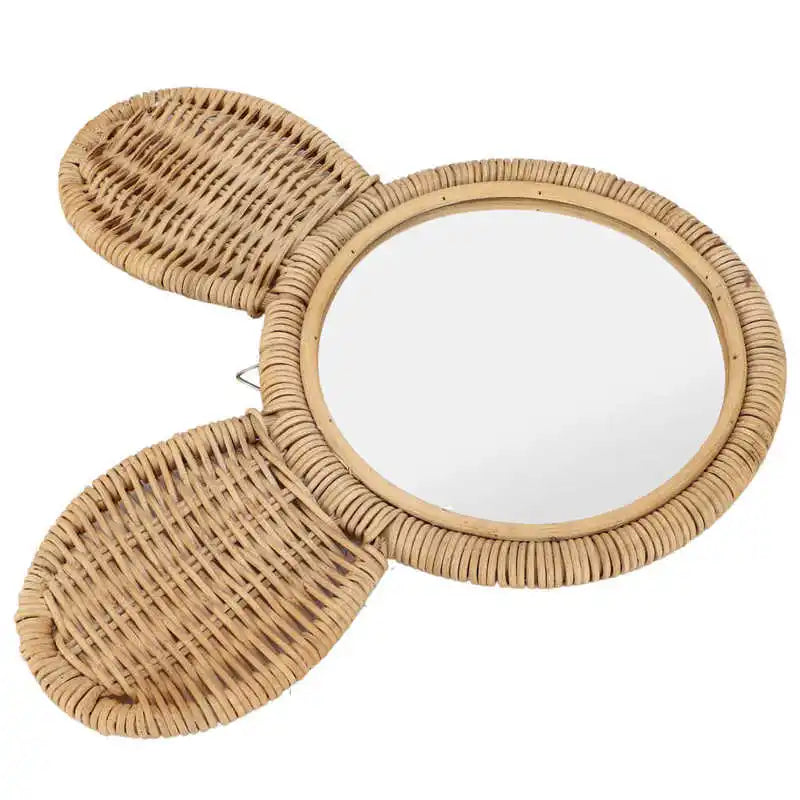 Miroir rotin lapin - Décoration Bohème