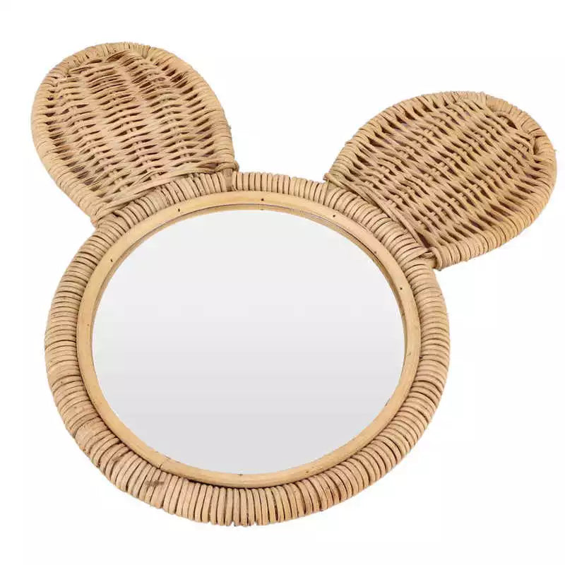 Miroir rotin lapin