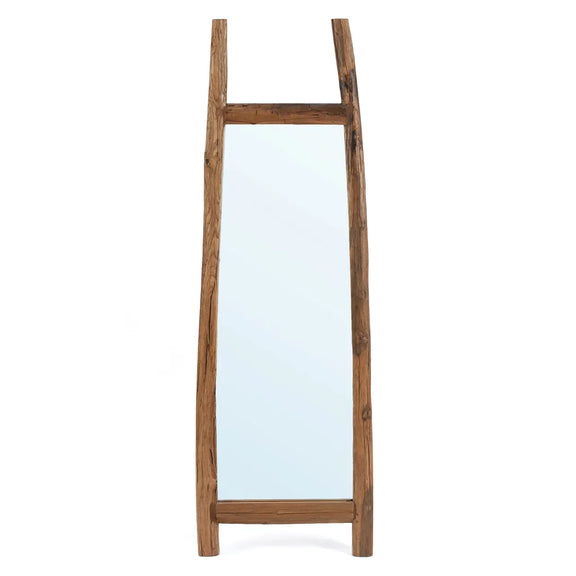 Miroir en teck recyclé 170 cm autoportant rectangulaire
