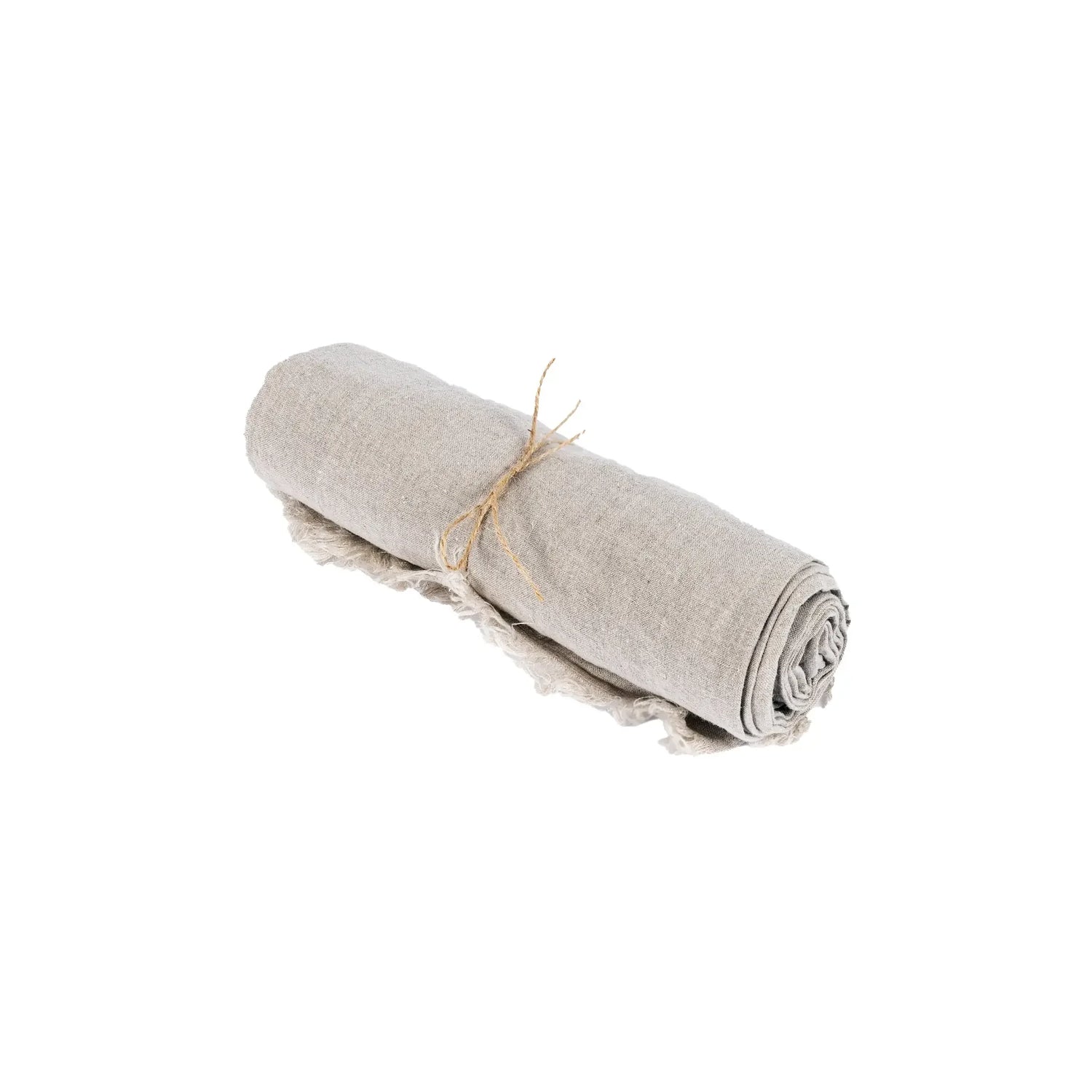 Nappe en lin beige 150x250 cm pour table rectangulaire